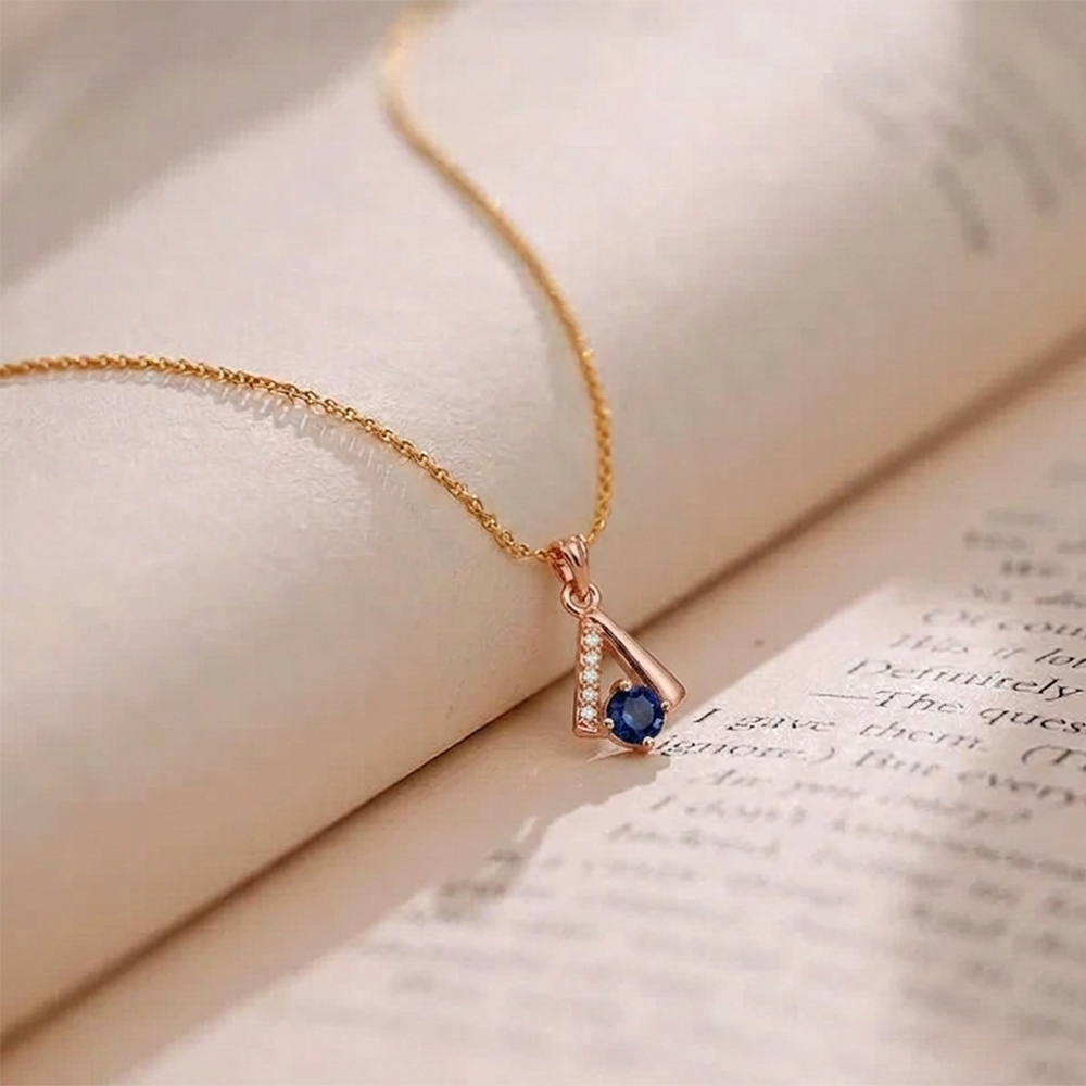 Urthn Gold Plated Assorted Colors Stylish Chain Pendant For Women & Girls (Pack of 12)