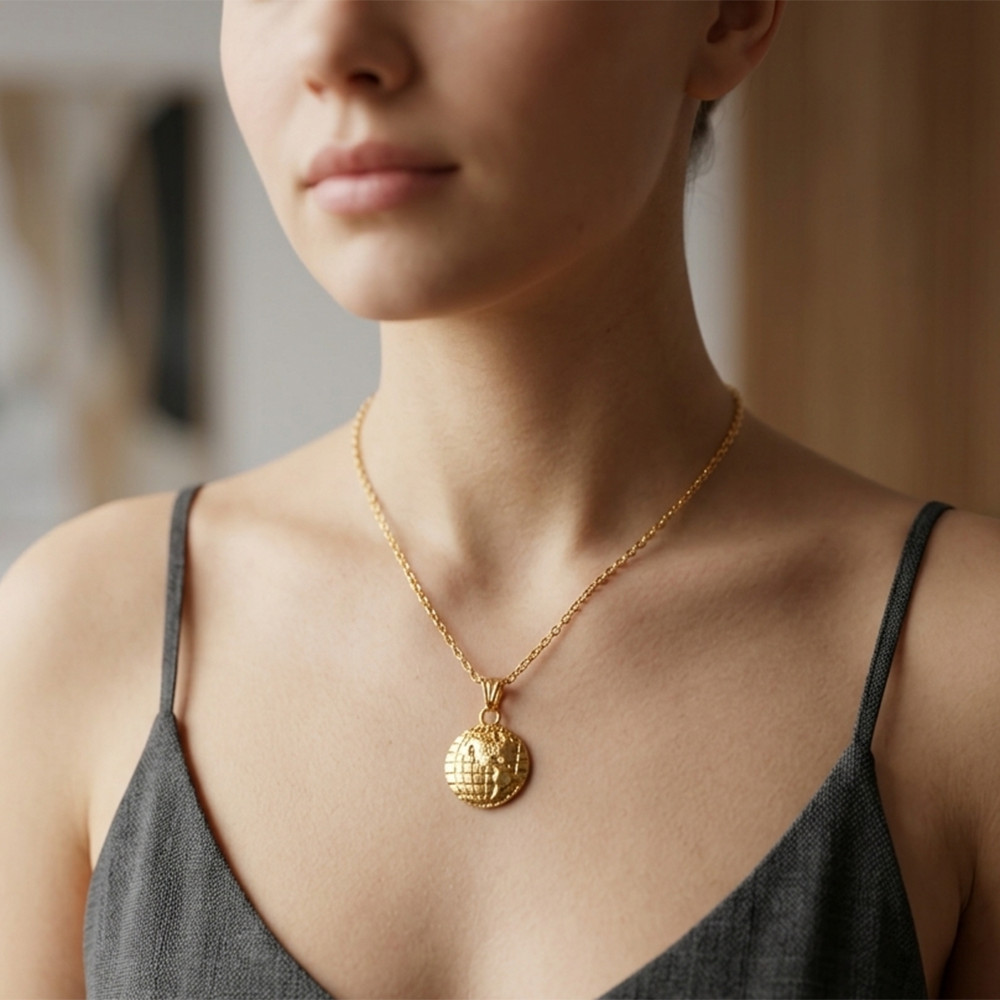 Urthn Rose Gold Plated Stylish Chain Pendant For Women & Girls(Pack of 12)