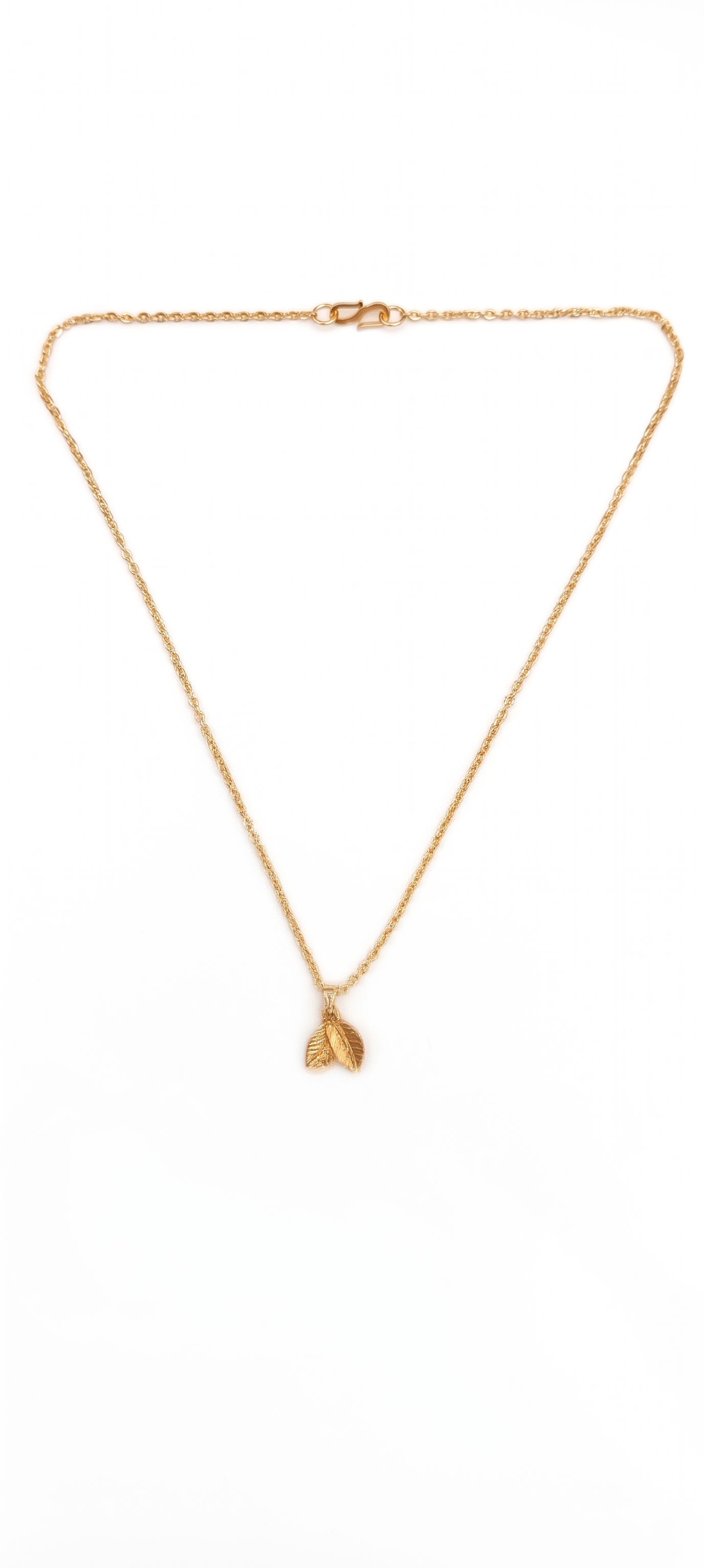 Urthn Gold Plated Leaf Chain Pendant for Women & Girls (Pack of 4)