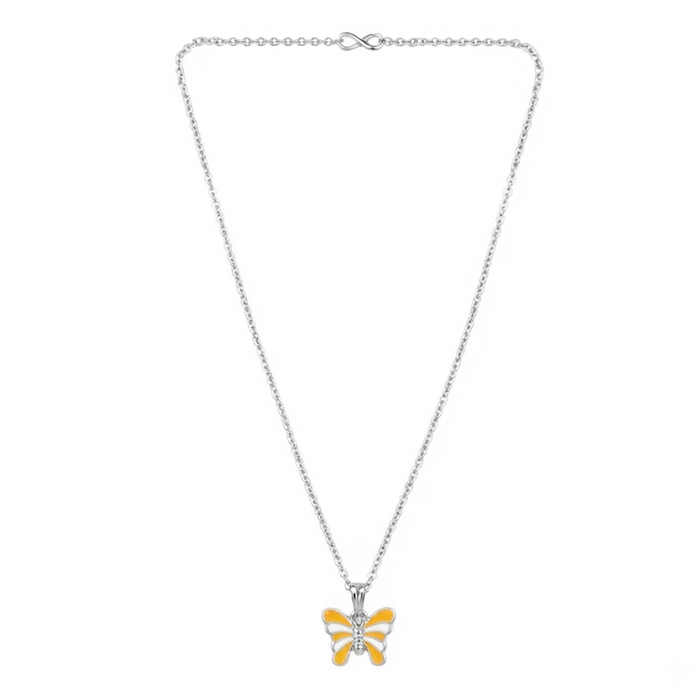 Urthn Graceful Butterfly Shape Meenakari Chain Pendant | Designer Jewellery for Women - 1205096B(Pack Of 12)