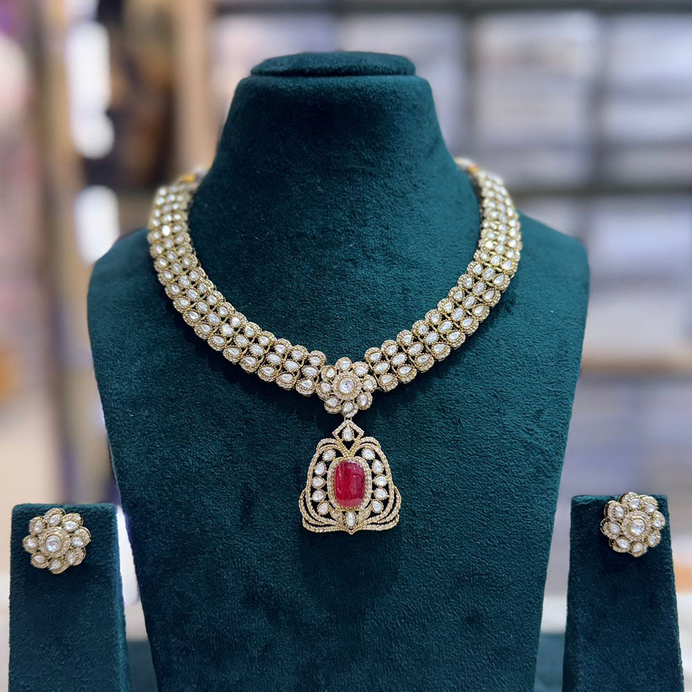JCM Designer Pota Stone Necklace Set
