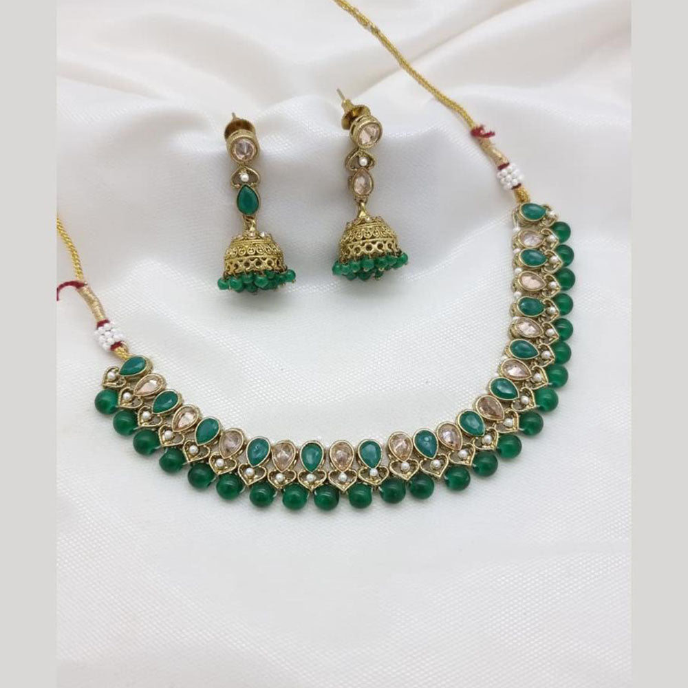 JCM Premium Pota Stone And Beads Designer Necklace Set