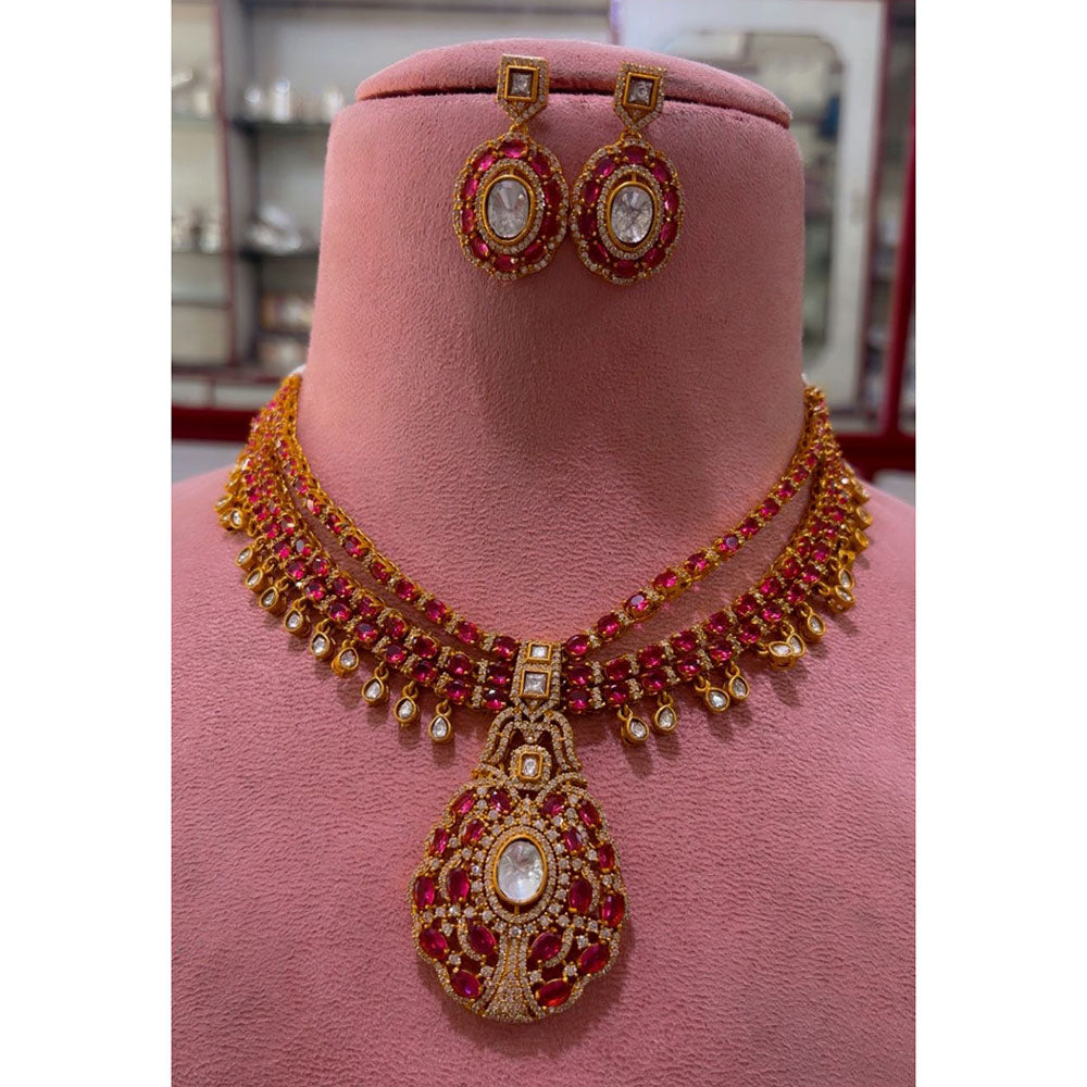 JCM Grand Polki Kundan Statement Necklace Set