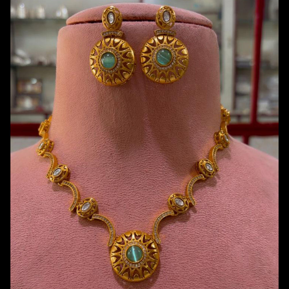 JCM Premium Pota Stone And Austrian Stone Necklace Set