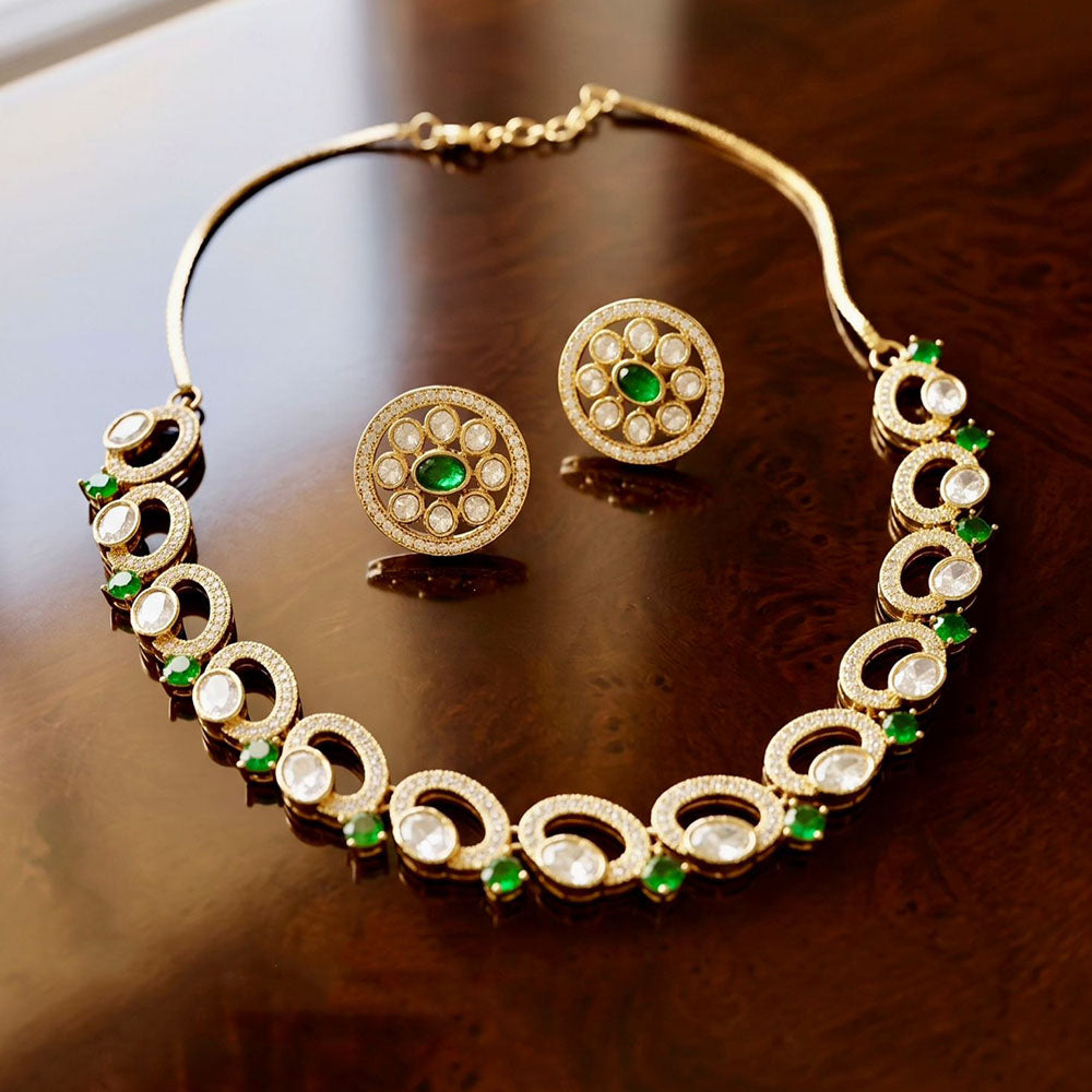 JCM Elegant Crystal Stone And Austrian Stone Necklace Set
