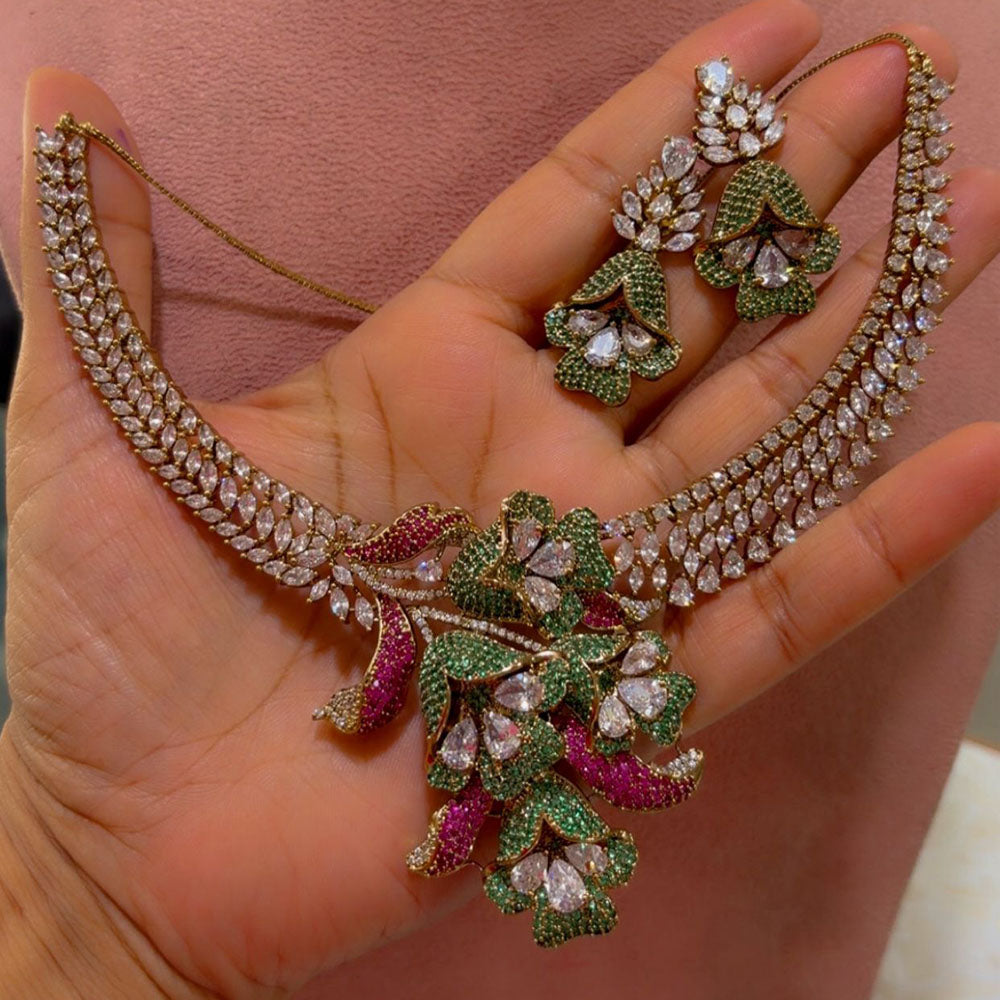 JCM Designer American Daimond Necklace Set