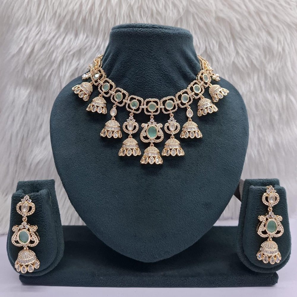 JCM Grand Polki Kundan Stone And Pearl Statement Necklace Set