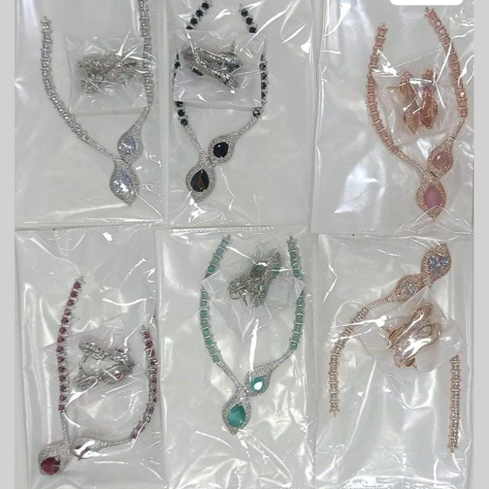 JCM Premium American Diamond Necklace Set