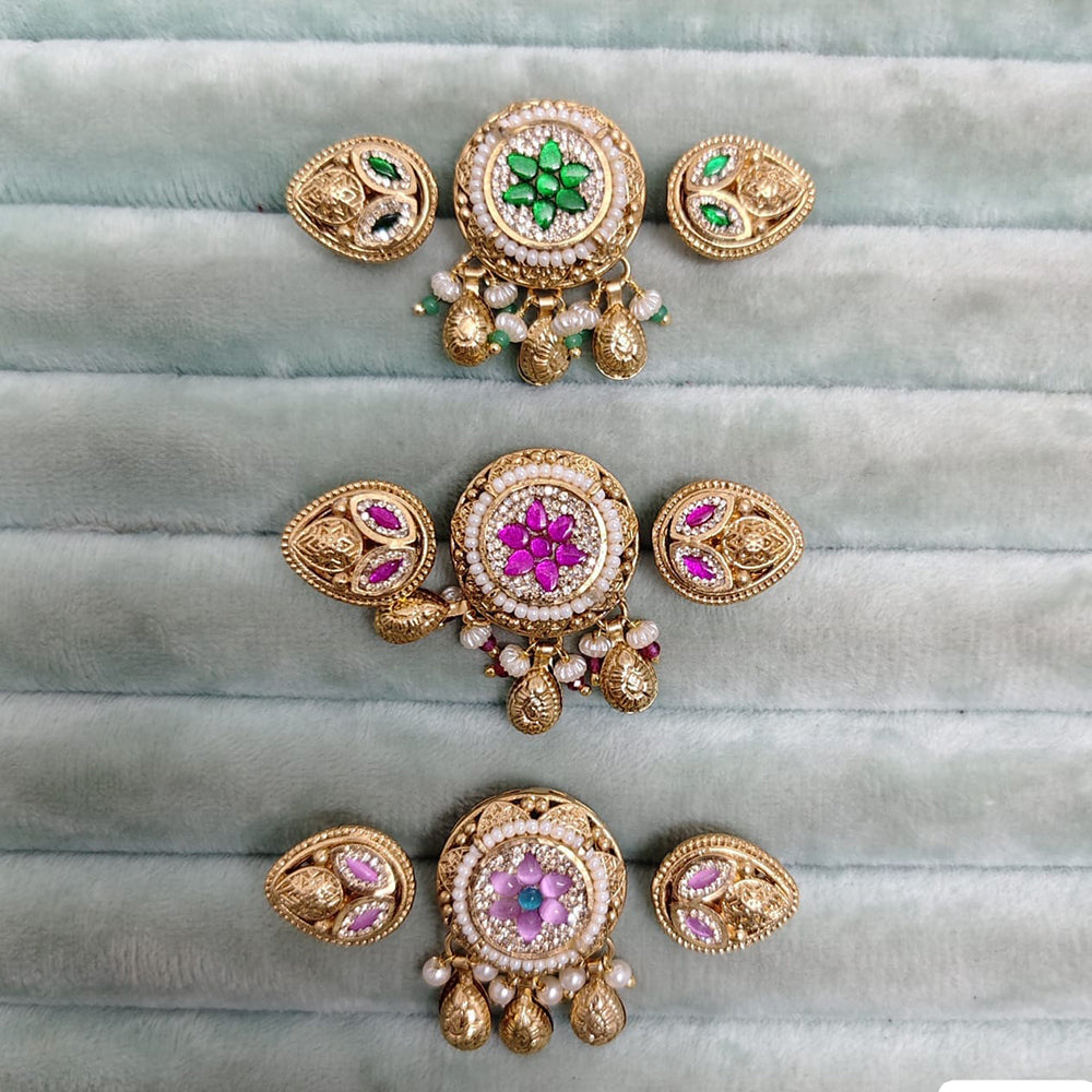 JCM Classic Royal Look Pota Stone And Pearl Ring
