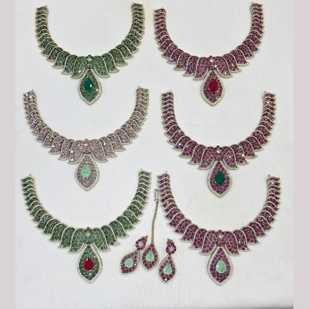 JCM Elegant Polki Kundan Stone Necklace Set