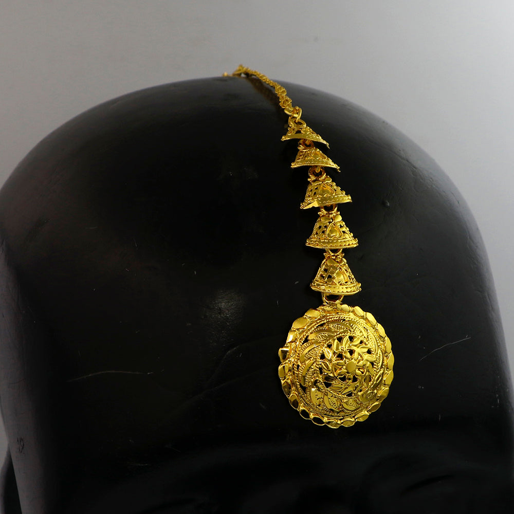 Mahavir Dye Gold Plated Maangtikka