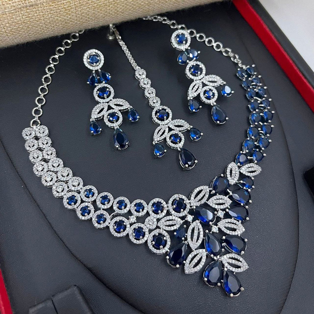 Aamrapali Glamorous American Diamond Delicate Necklace Set