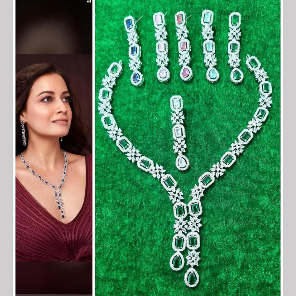 Aamrapali Sparkling American Daimond Neckalce Set