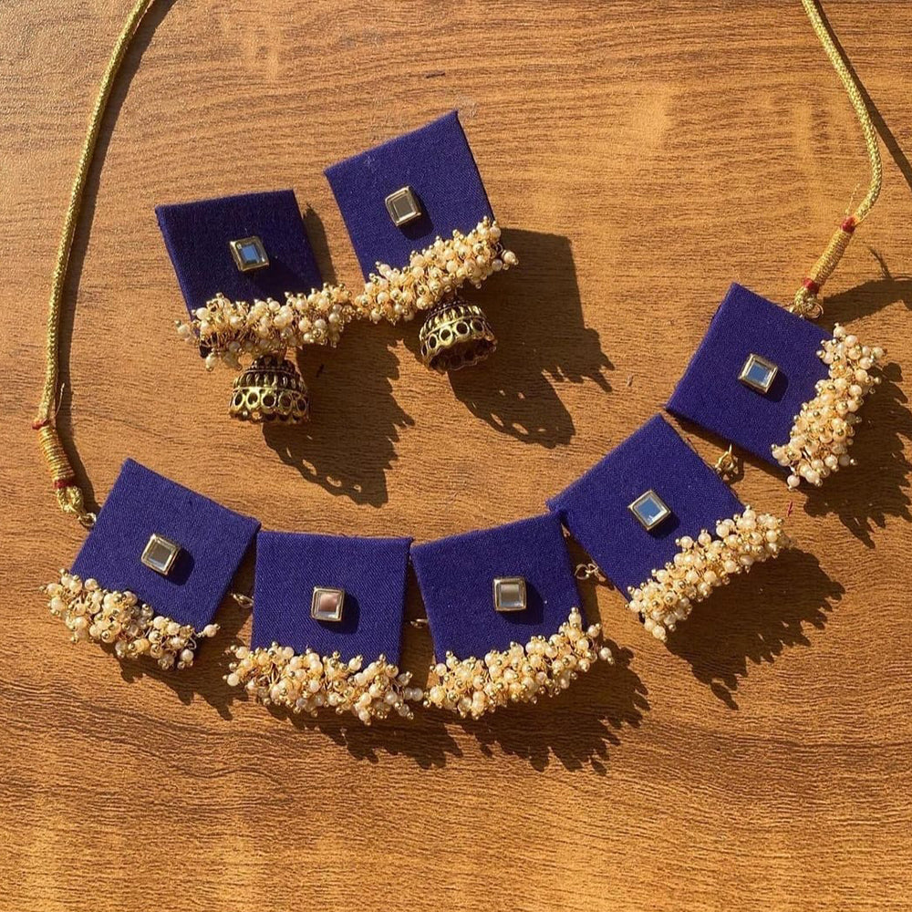 Handmade For Her Gold Plated Pearl Handmade Necklace Set
