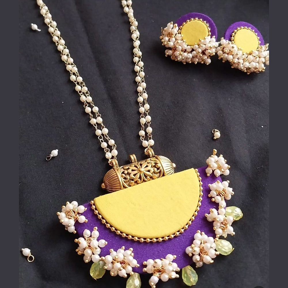 Handmade For Her Handmade Pearls Long Necklace Set