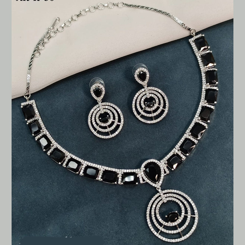 Amoliya Jewels American Diamond Necklace Set