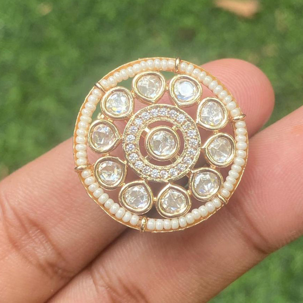 Amoliya Jewels Ethnic Polki Kundan Stone Rings
