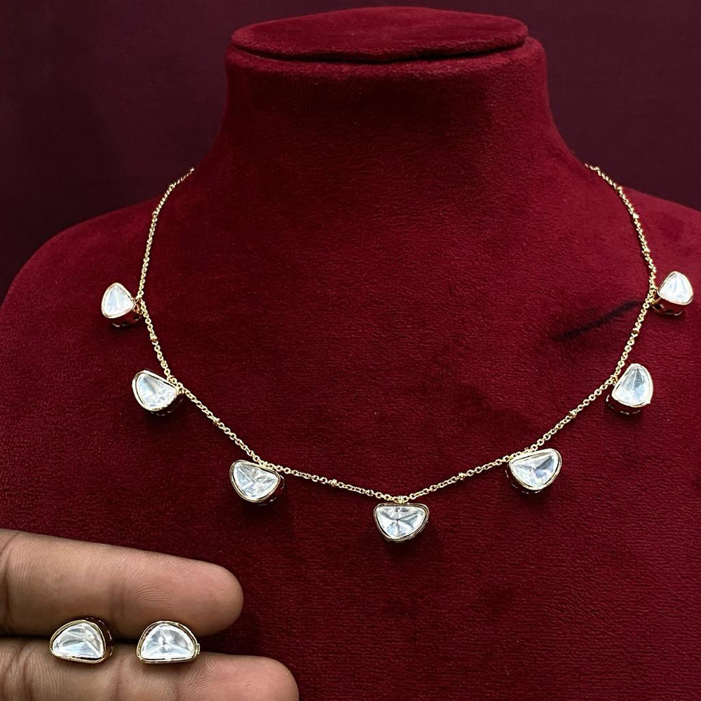 Amoliya Jewels Beautiful Crystal Stone Necklace Set