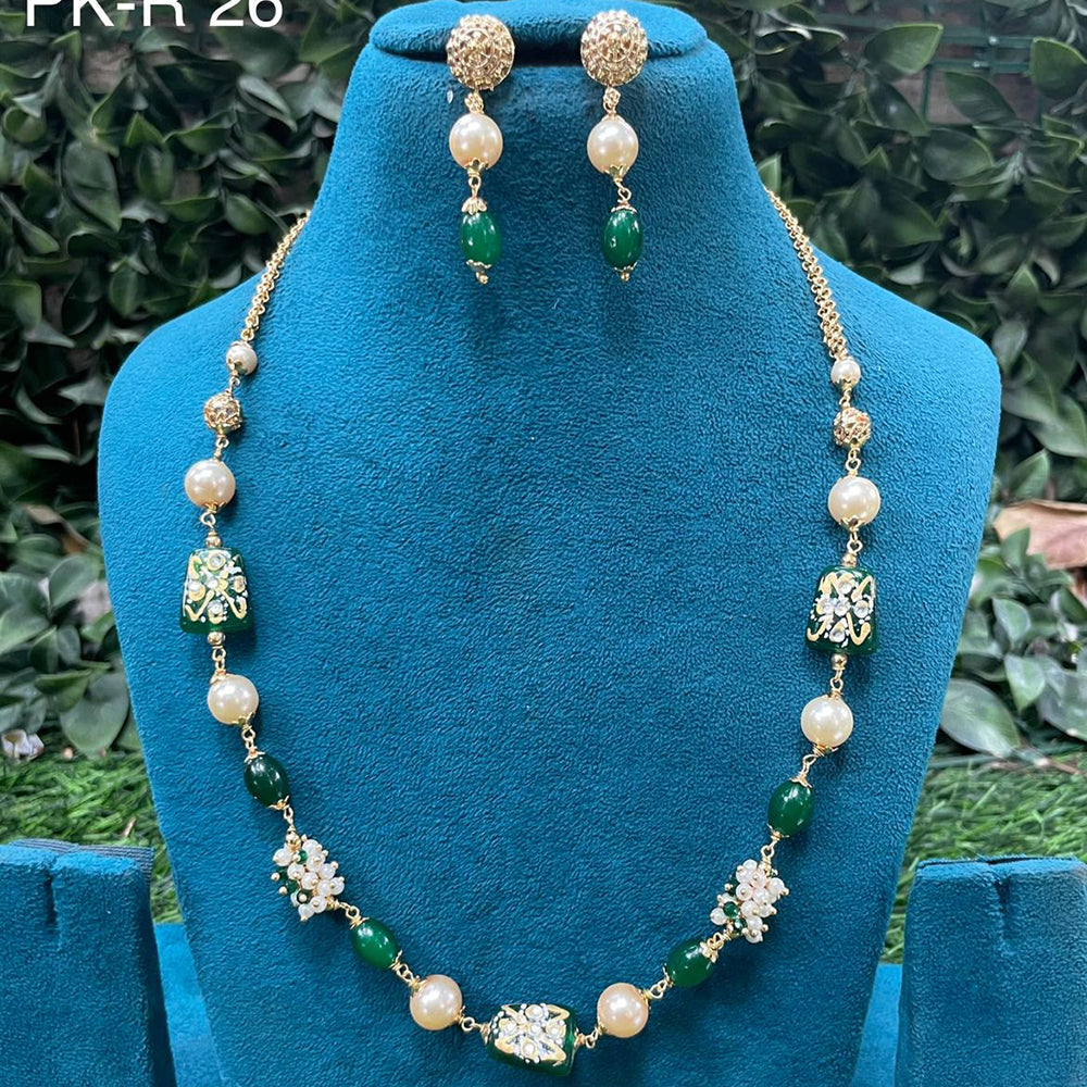 Amoliya Jewels Stylish Beaded Necklace Jewellery Set