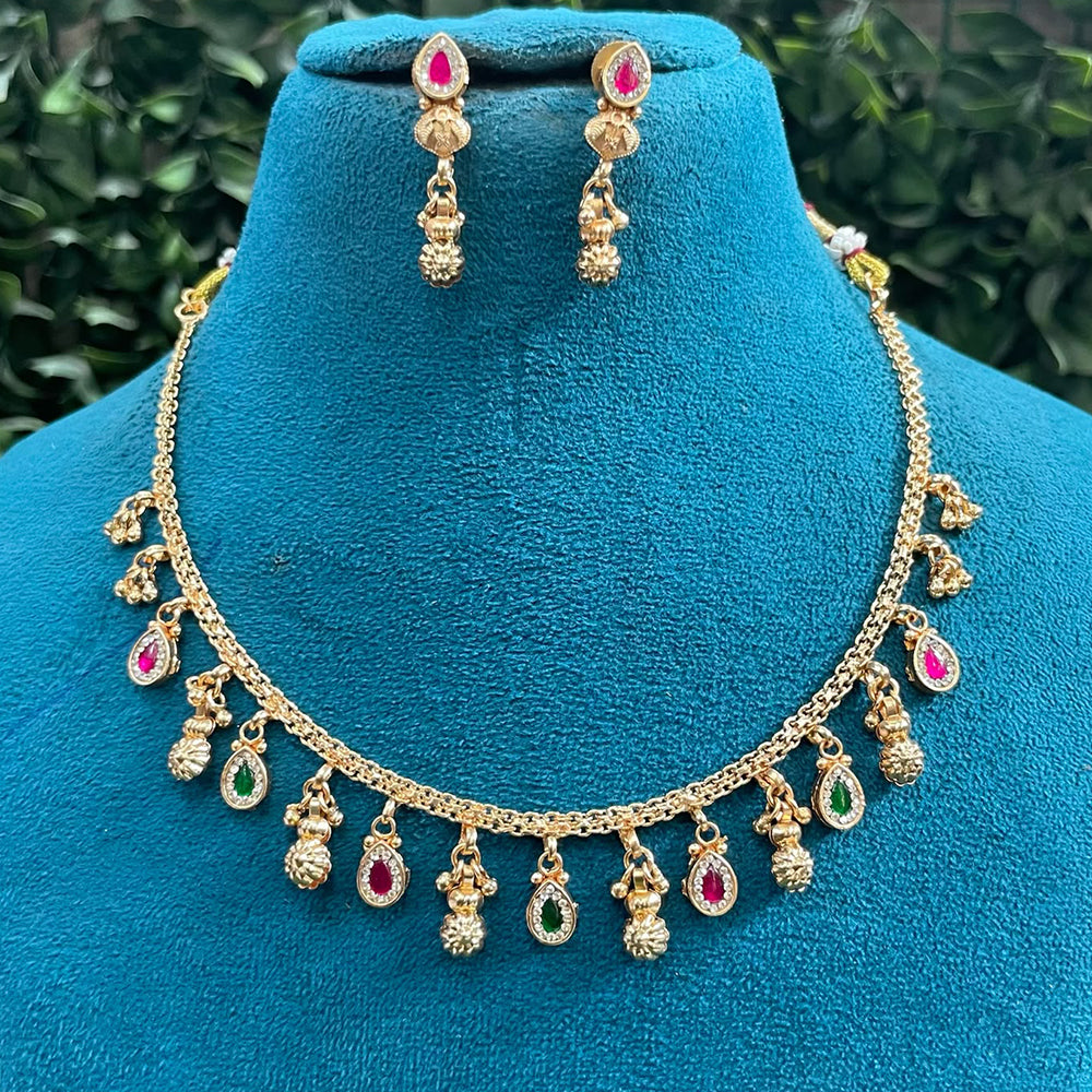 Amoliya Jewels Classic Austrian Stone Necklace Set