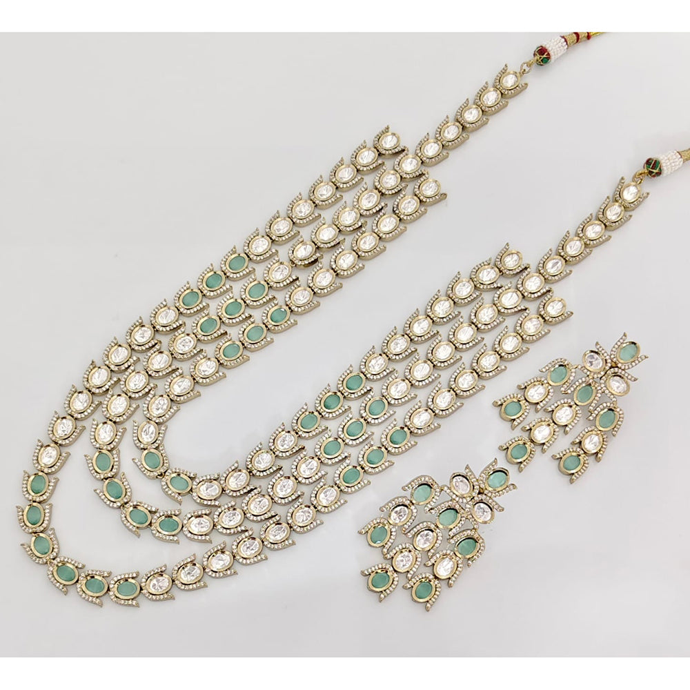 Rajwadi Collection Royal Polki Kundan Stone Designer Long Necklace Set