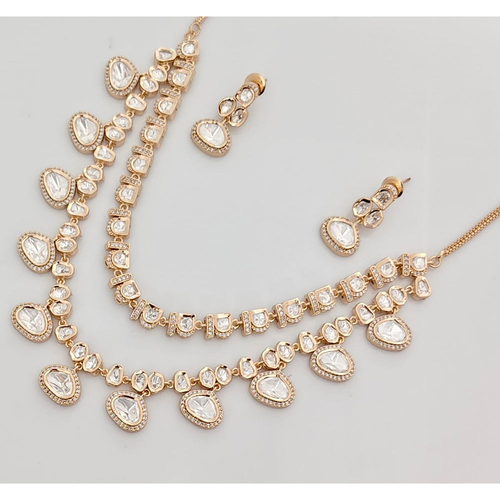 Rajwadi Collection Royal Polki Kundan Stone Designer Necklace Set