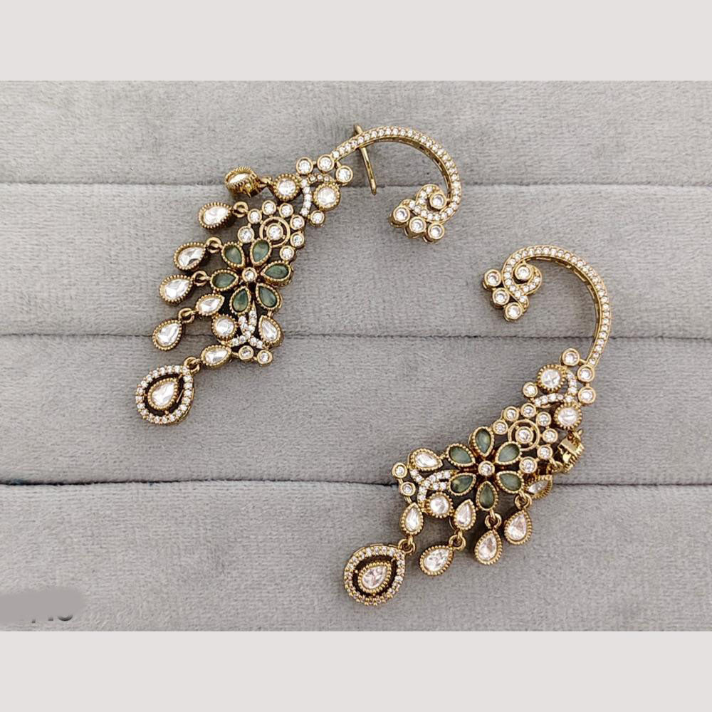 Rajwadi Collection Glamorous American Diamond (Left & Right) Ear Cuff Earrings