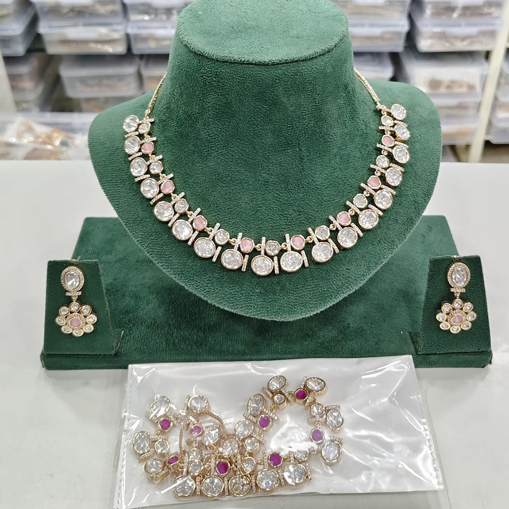 Rajwadi Collection Heritage Polki Kundan Stone Necklace Set