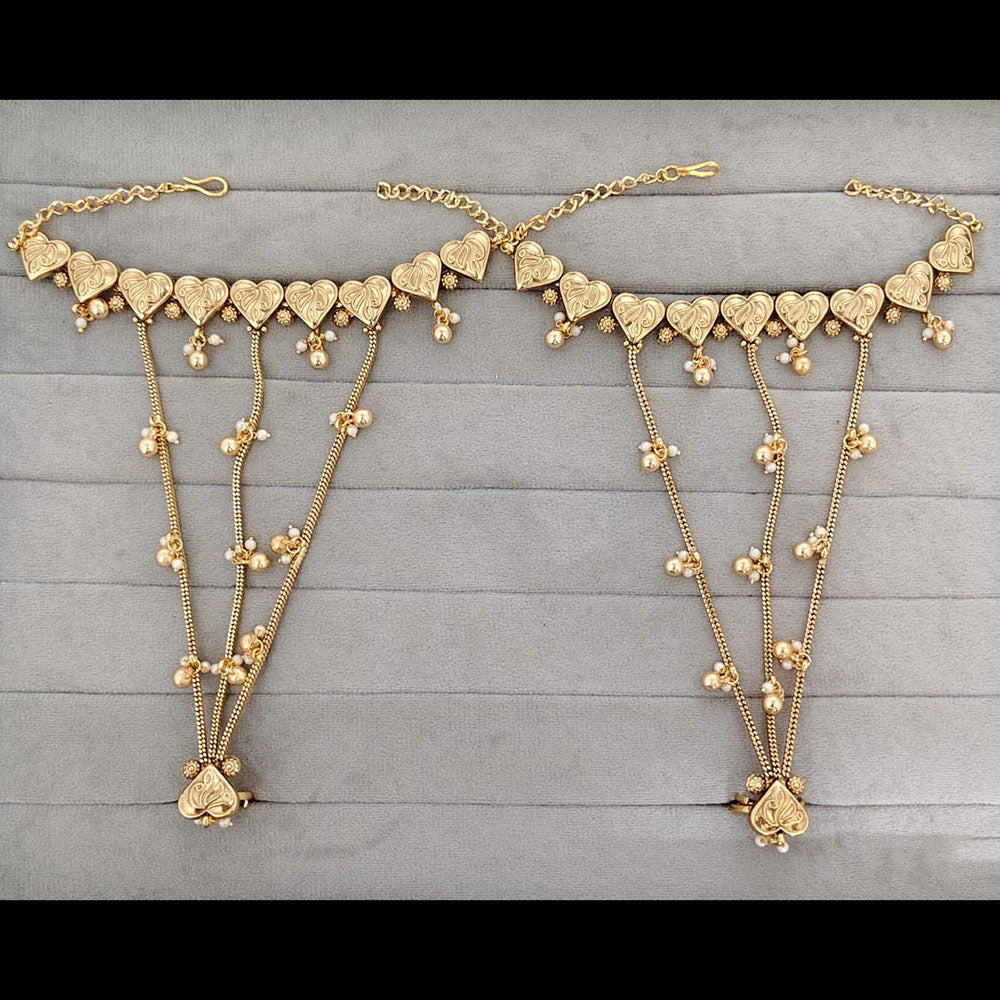 Rajwadi Collection Designer Pearl Haathphool Hand Jewellery