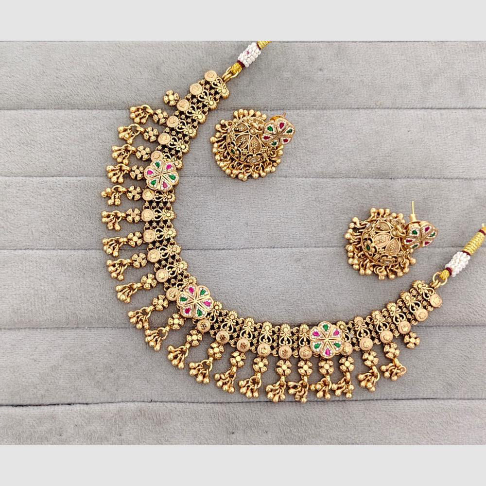 Rajwadi Collection Pota Stone And Austrian Stone Designer Necklace Set