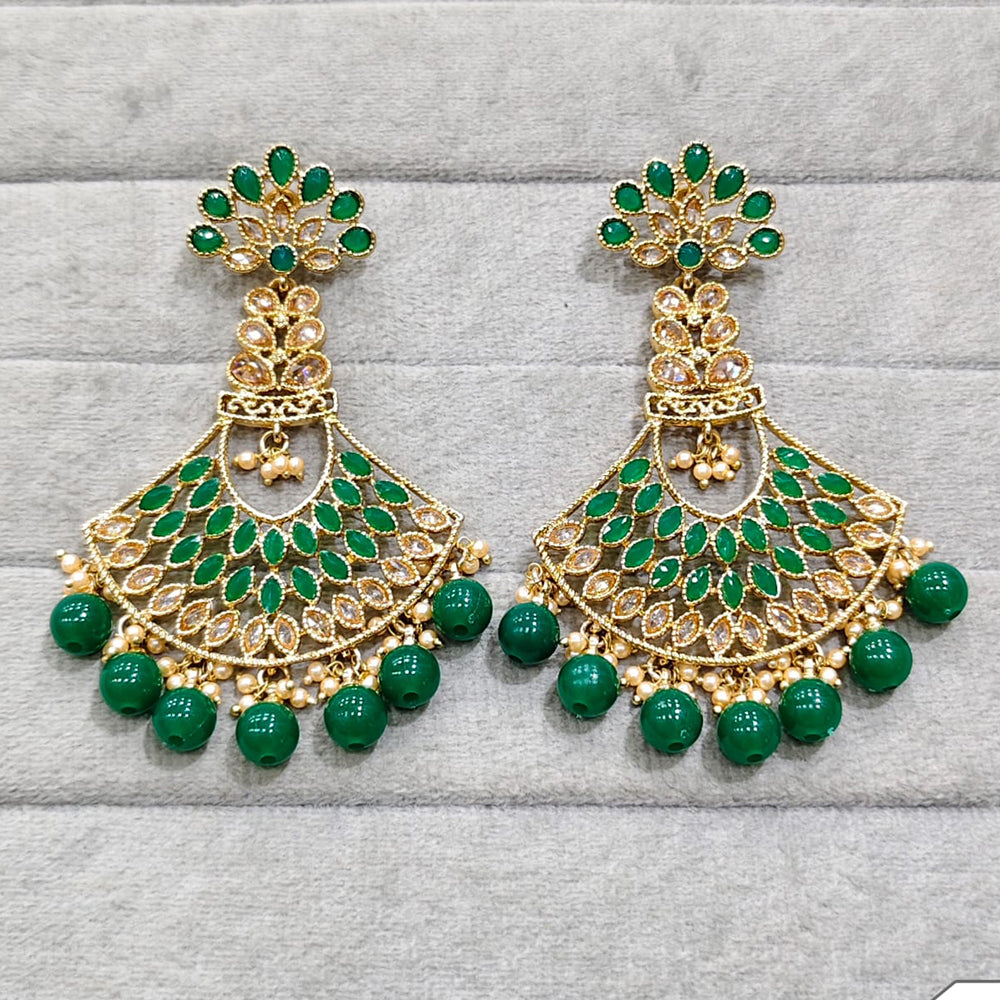 Rajwadi Collection Royal Crystal Stone And Pearl Designer Dangler Earrings