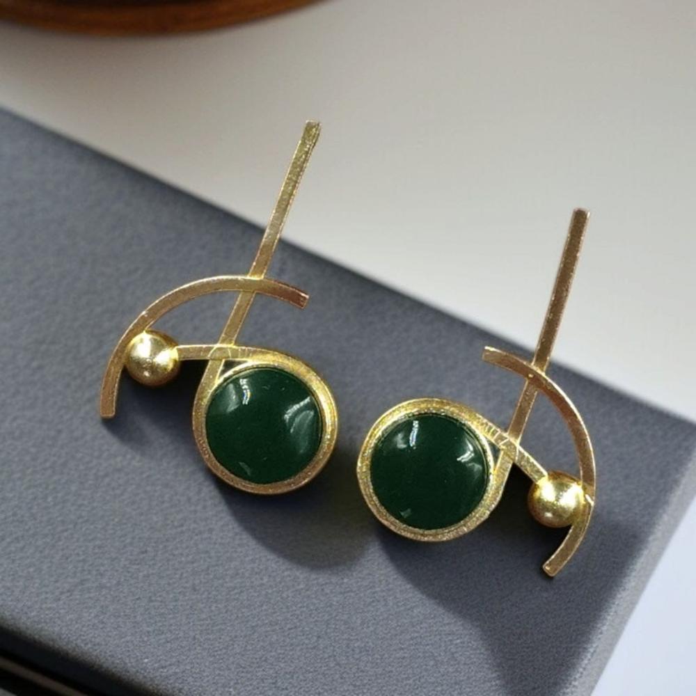 Maharani Jewels Gold Plated Crystal Stone Dangler Earrings