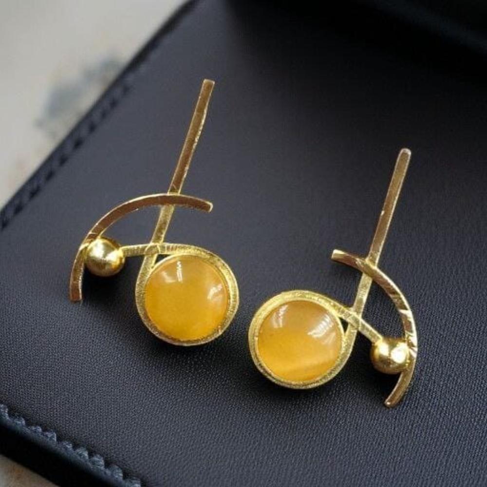 Maharani Jewels Gold Plated Crystal Stone Dangler Earrings