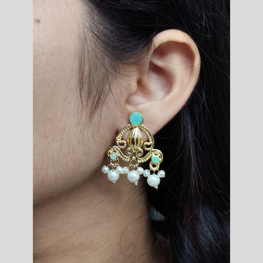 Maharani Jewels Elegance Pota Stone And Pearl Dangler Earrings