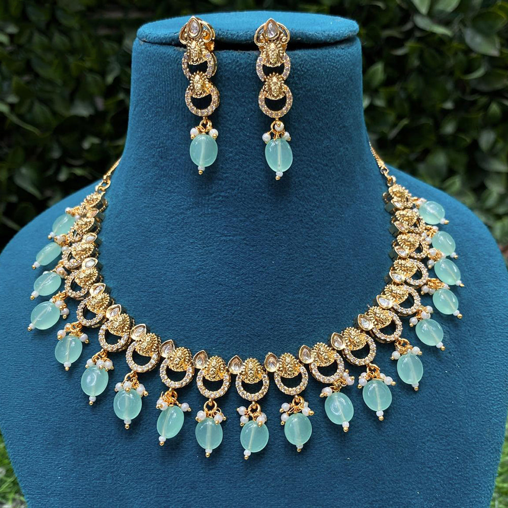 Royal Kundan Jewellery Regal Look Polki Kundan Beads Statement Necklace Set