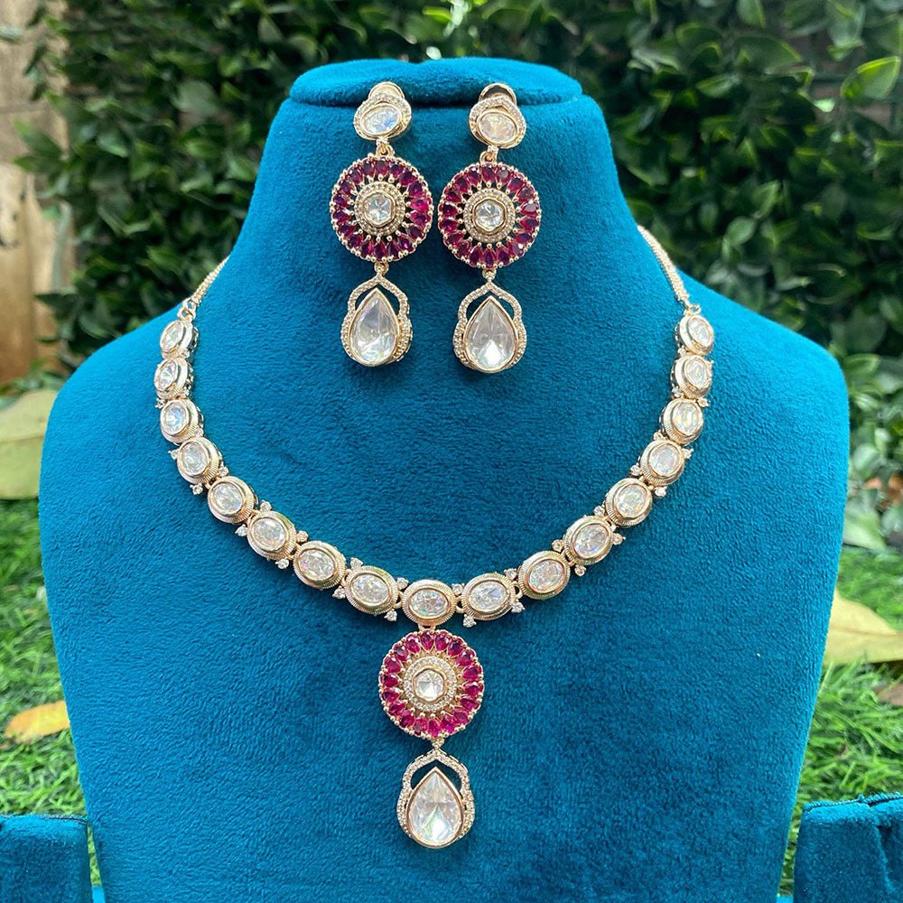 Royal Kundan Jewellery Polki Kundan Stone Necklace Set