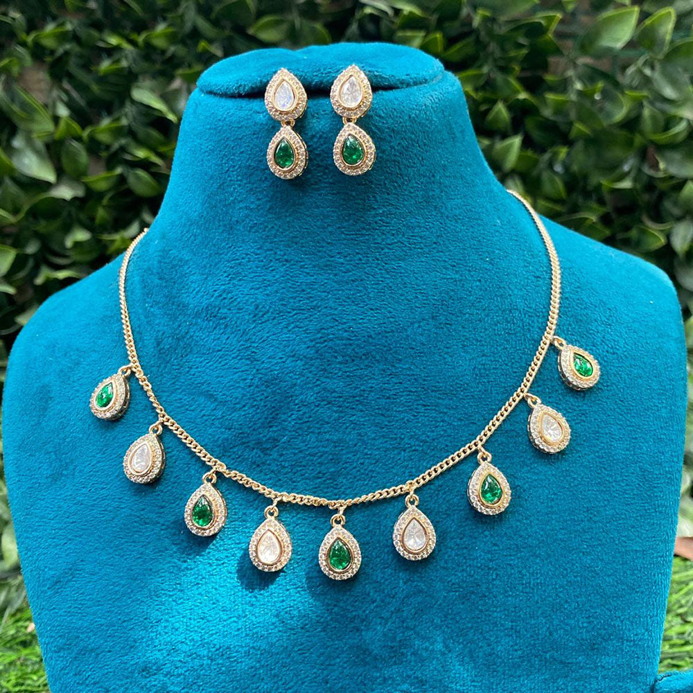 Royal Kundan Jewellery Elegant Polki Kundan Stone Necklace Set