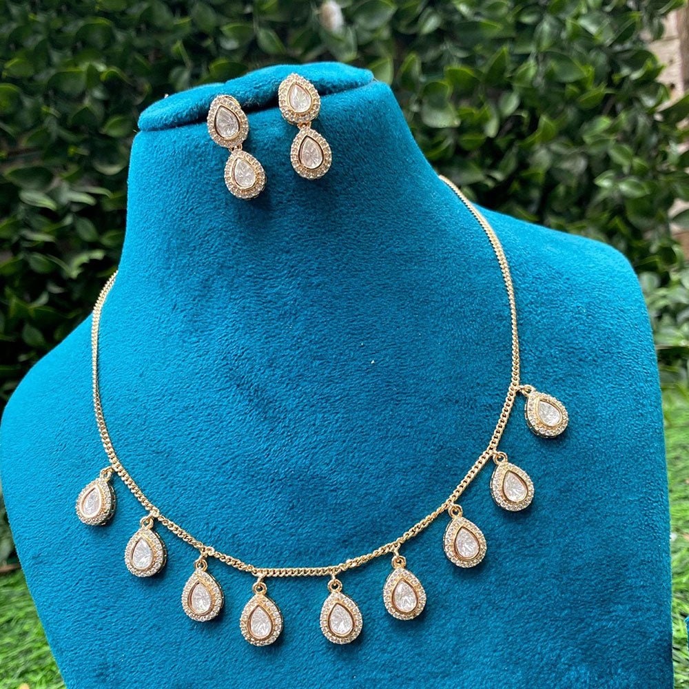Royal Kundan Jewellery Elegant Polki Kundan Stone Necklace Set