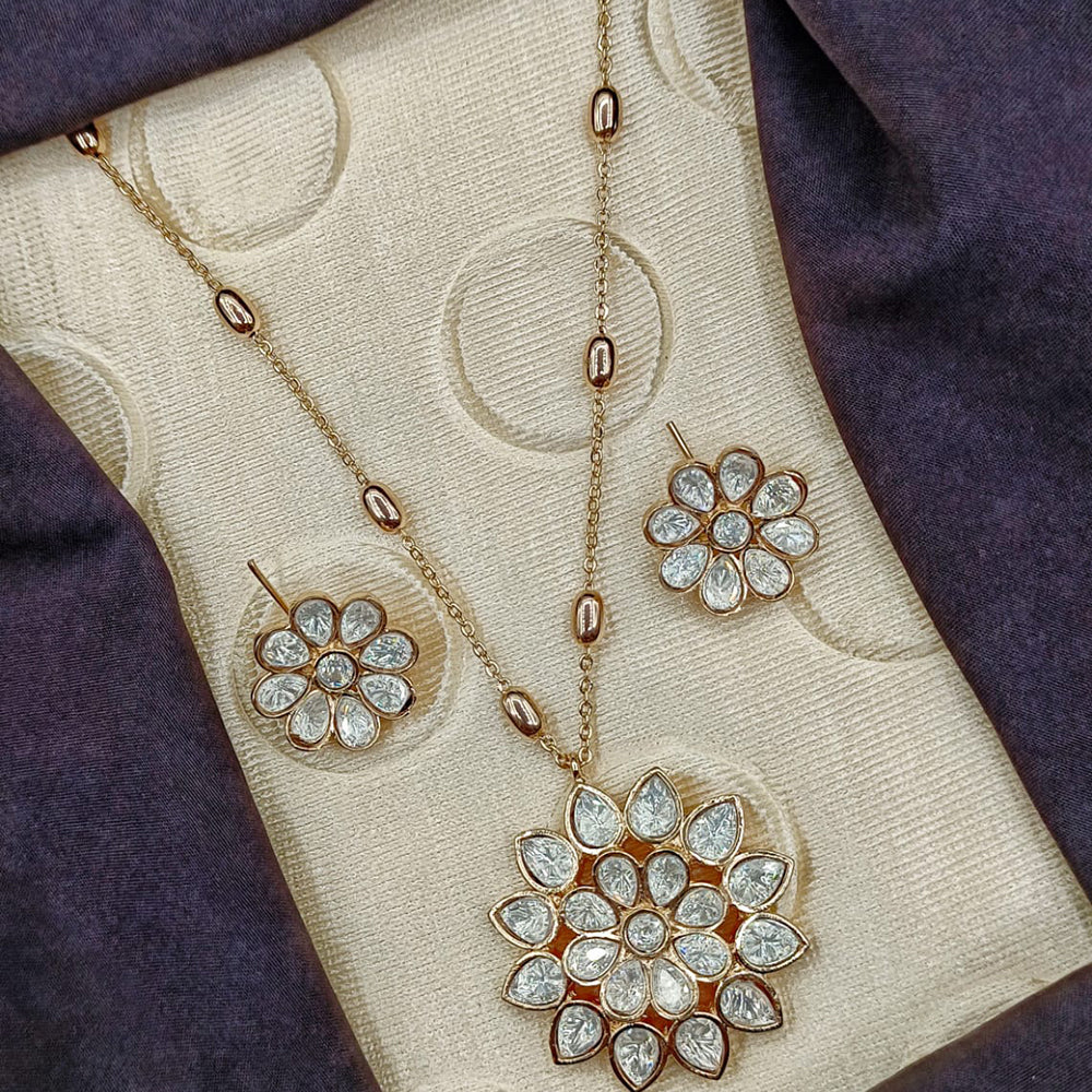 Royal Kundan Jewellery Polki Kundan Stone Necklace Set