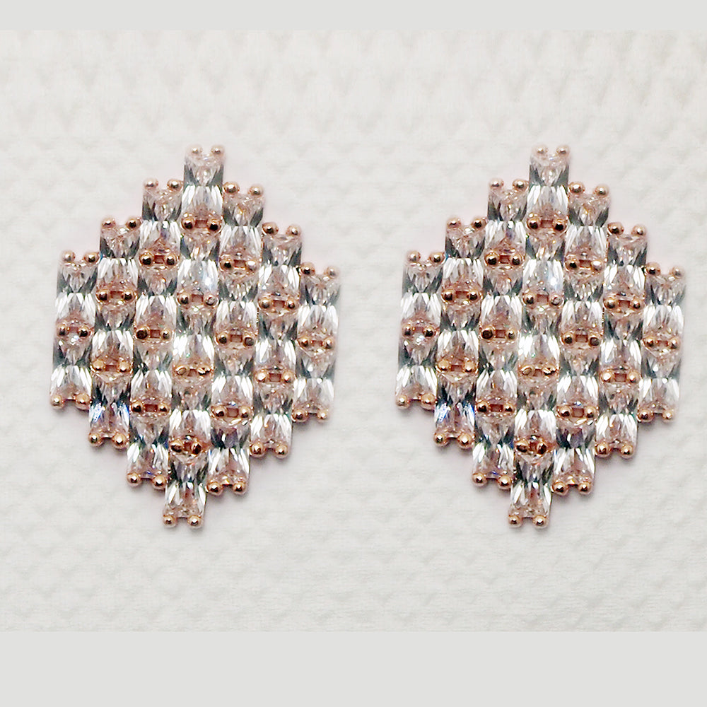 Urthn Cubic Zirconia Stone Classic Stud Earrings