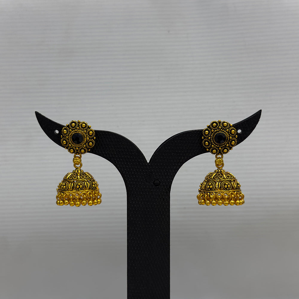 Dariyalal Sales Royal Pota Stone And Pearl Ethnic Jhumki Earrings (Pack of 12 & 24)