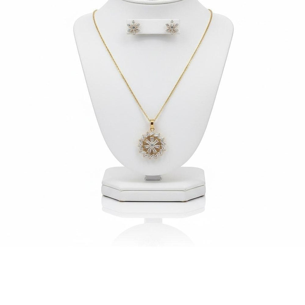 VM Imitation Premium Sparkling Crystal Stone Pendant Set
