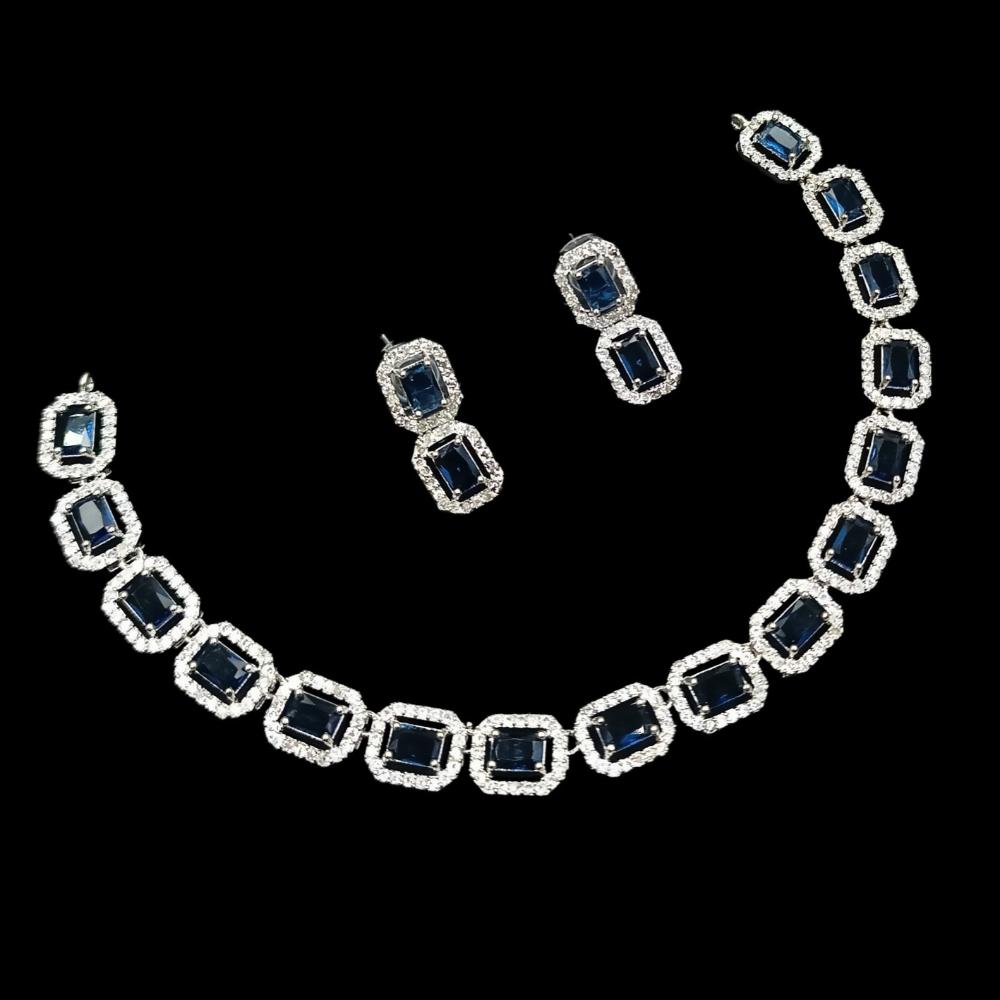NAFJ Glamorous Crystal Stone And Austrian Stone Designer Necklace Set