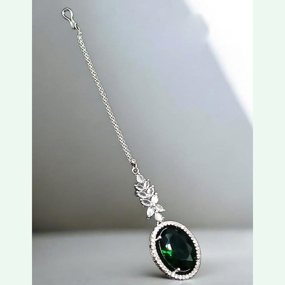 NAFJ Sparkling American Diamond Maangtikka
