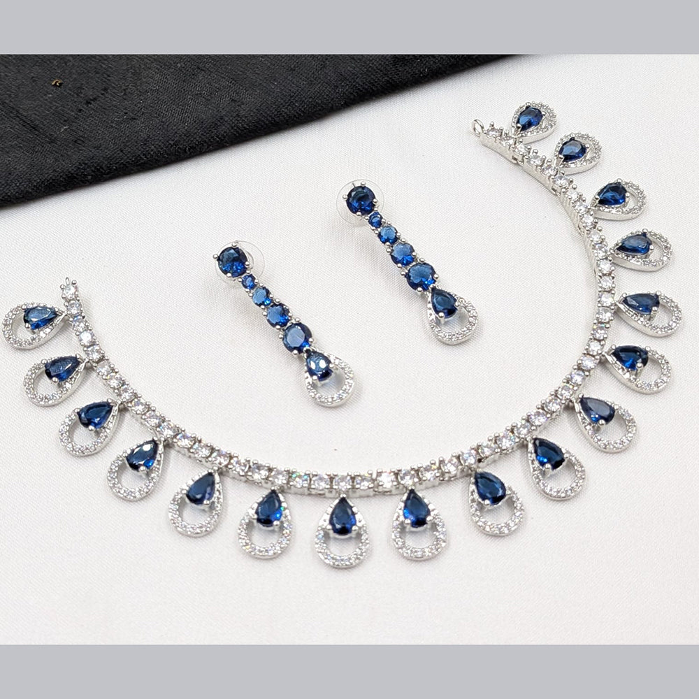 NAFJ Sparkling American Daimonds For Modern Elegance Necklace Set