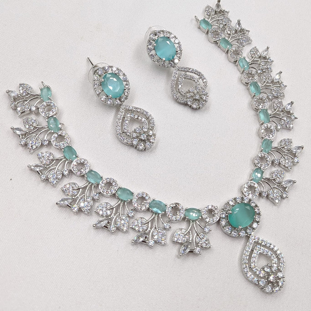 NAFJ Sparkling American Daimonds For Modern Elegance Necklace Set