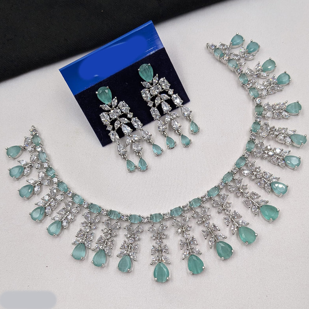 NAFJ Sparkling American Daimonds For Modern Elegance Necklace Set