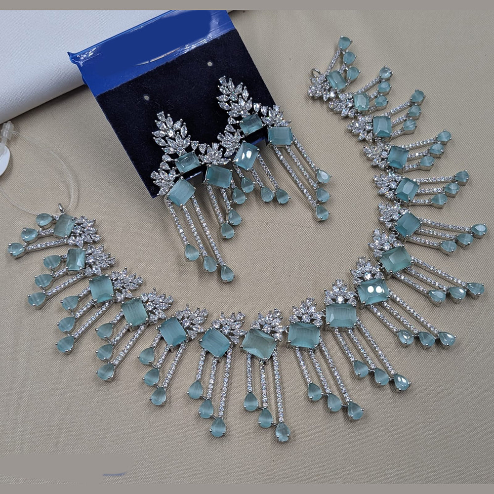 NAFJ Sparkling American Daimonds For Modern Elegance Necklace Set
