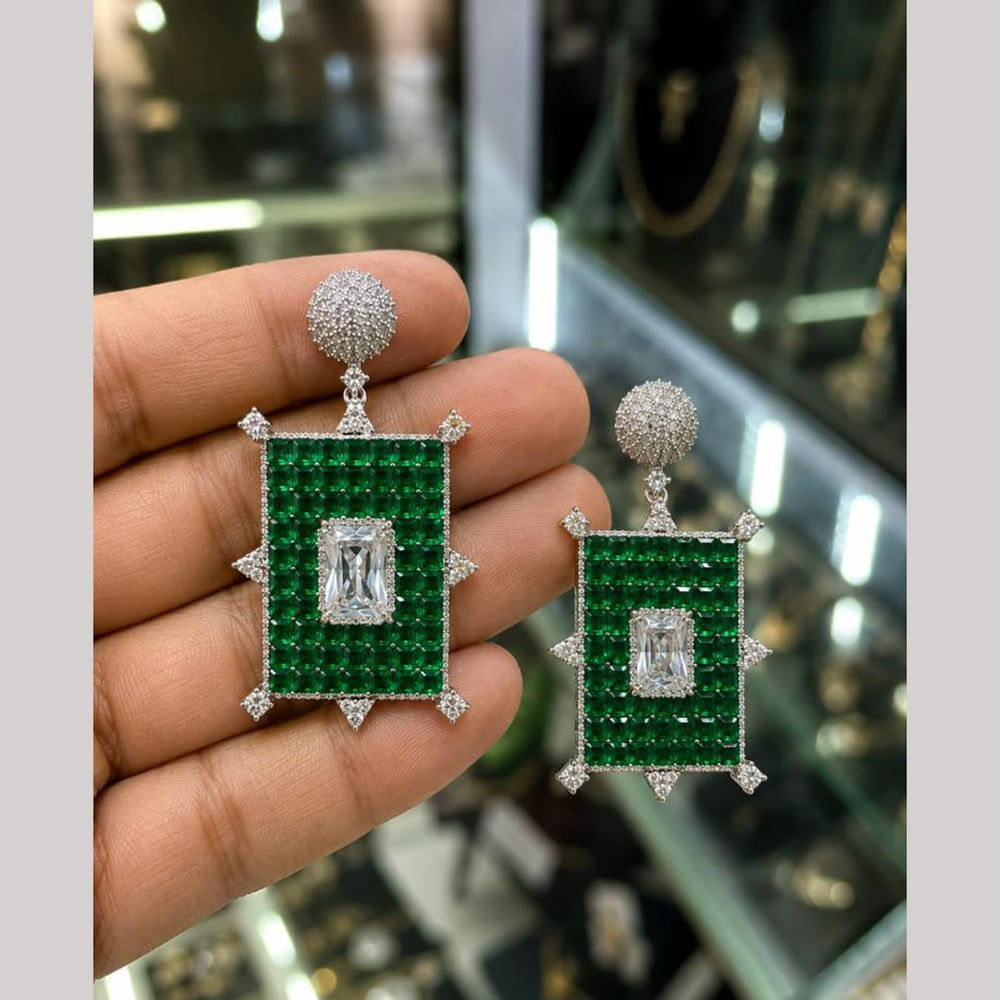 NAFJ American Diamond Dangler Earrings for Women