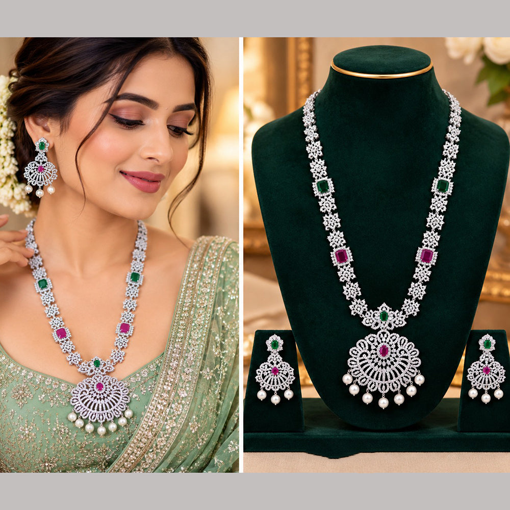NAFJ Royal American Daimond Long Necklace Set